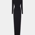 V-NECK LONG DRESS