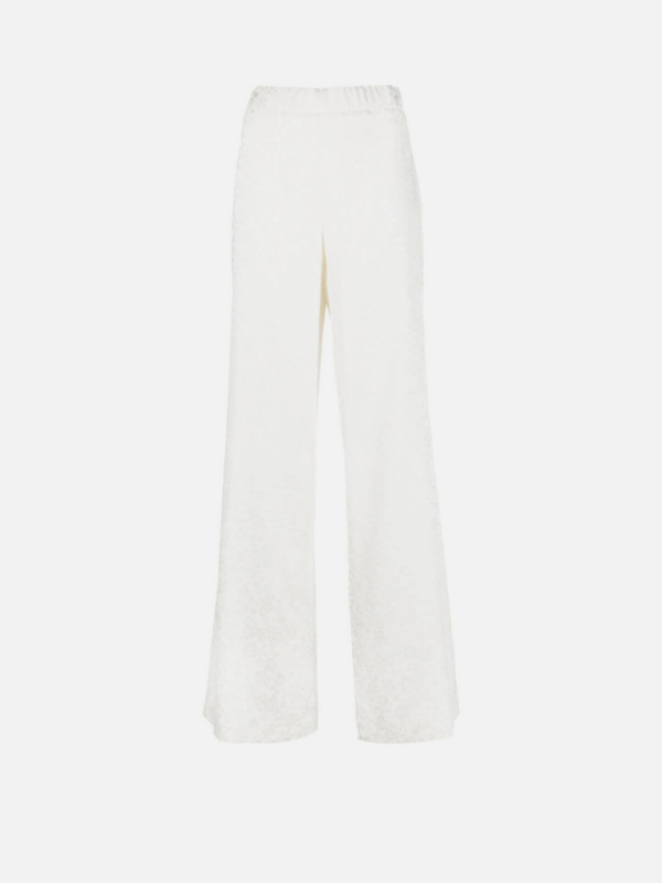 FLORAL JACQUARED PANTS