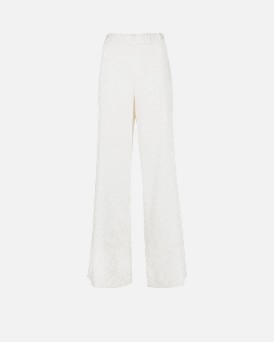FLORAL JACQUARED PANTS