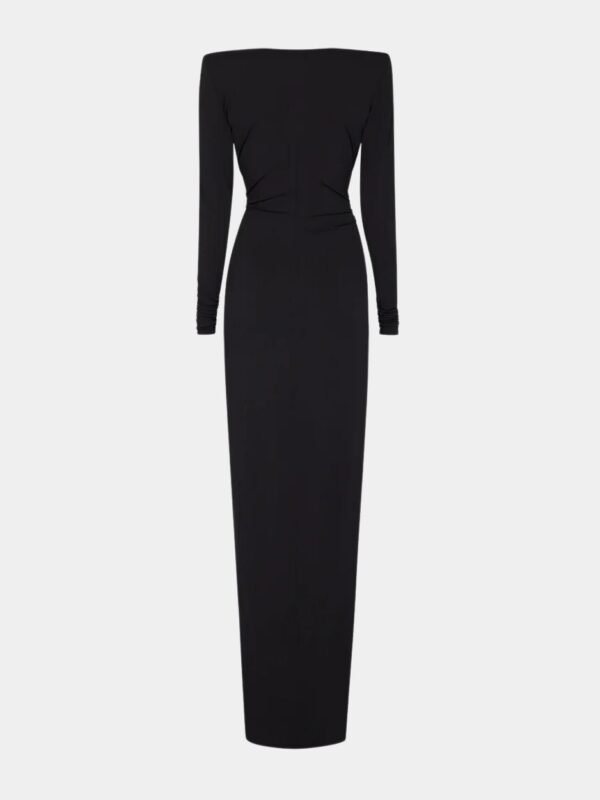 V-NECK LONG DRESS