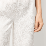 FLORAL JACQUARED PANTS