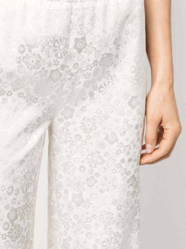 FLORAL JACQUARED PANTS