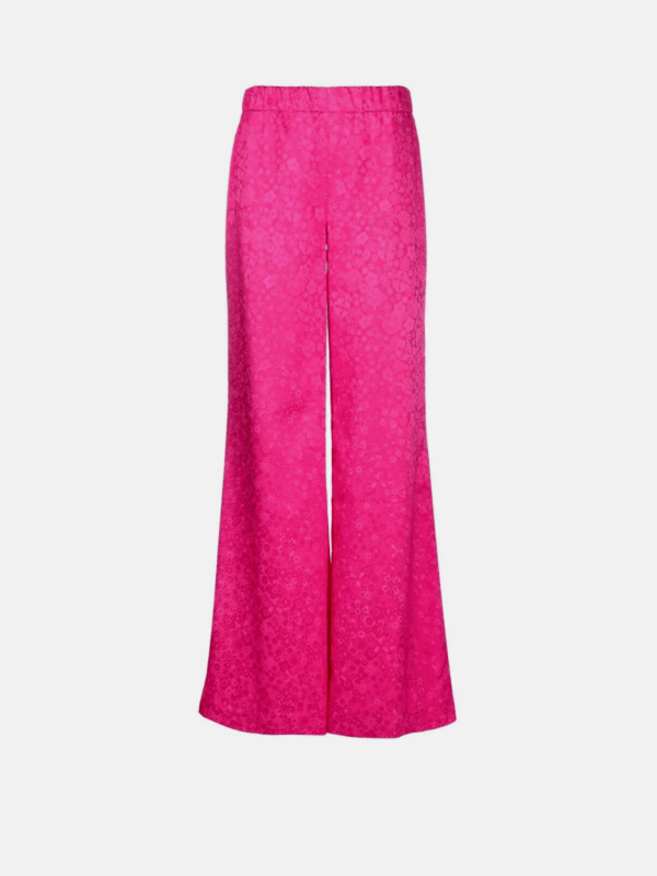FLORAL JACQUARED PANTS