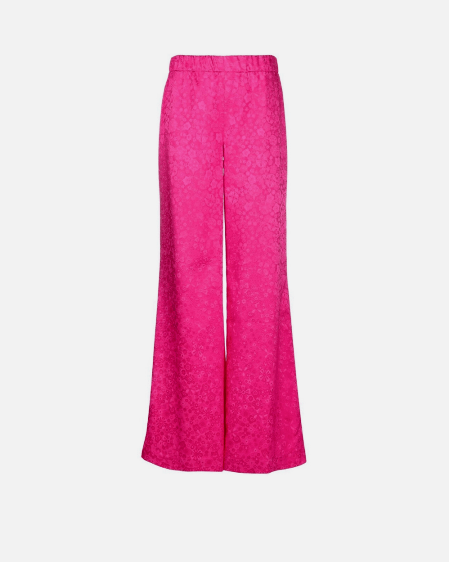 FLORAL JACQUARED PANTS