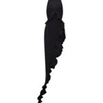 CUT-OUT AND RUFFLE OPEN LEG GOWN