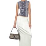 TANIA SLEEVELESS TOP IN SEQUIN PYTHON PRINT