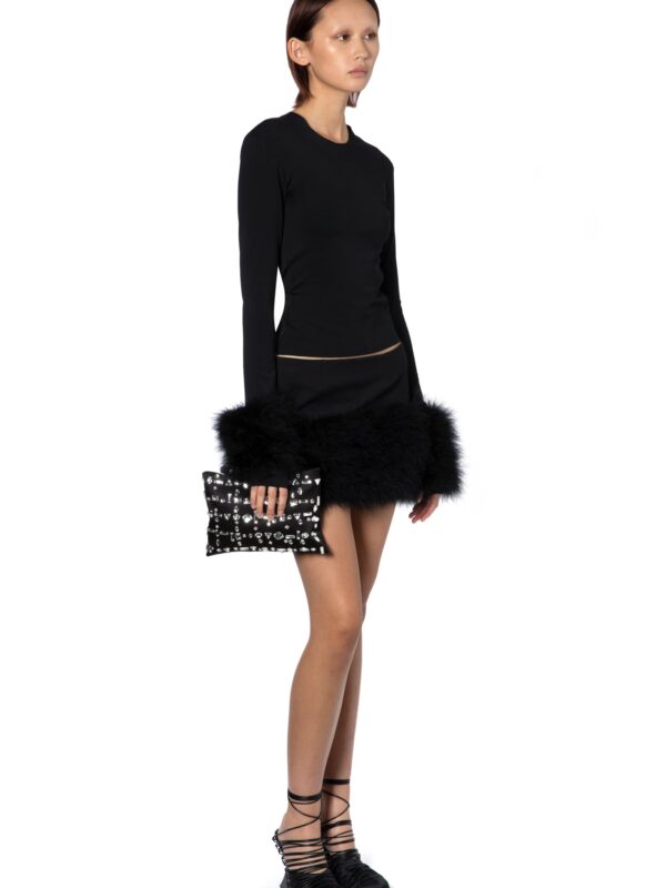 TANITH TOP IN PUNTO MILANO BLACK