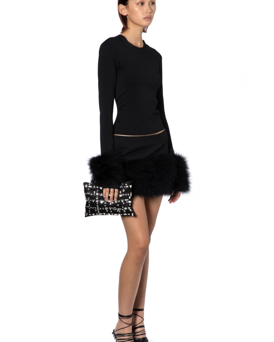 TANITH TOP IN PUNTO MILANO BLACK