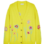 Flower Embroidered V-Neck Cardigan