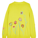 Flower Embroidered V-Neck Cardigan