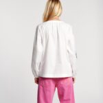 Printed V-Neck Smock Top