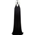 CRYSTAL IRIS EMBROIDERY AND TRAIN GOWN