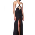 CRYSTAL IRIS EMBROIDERY AND TRAIN GOWN