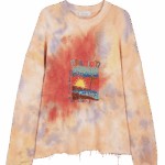 Embroidered Tie-Dye Sweatshirt