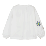 Printed V-Neck Smock Top