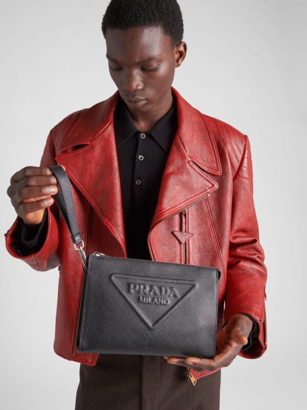 SAFFIANO LEATHER POUCH