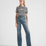 STRIPED SHORT SLEEVE KNIT
