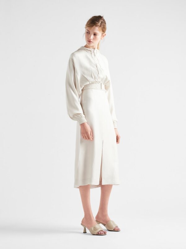 SILK TWILL CROPPED BLOUSON