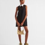 EMBROIDERED CADY MINI DRESS