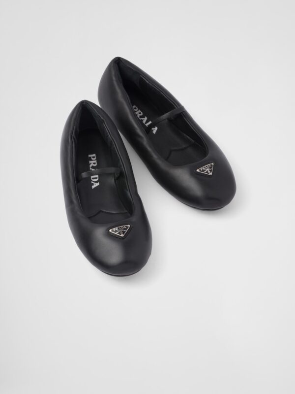 PADDED SOFT NAPPA LEATHER BALLERINAS