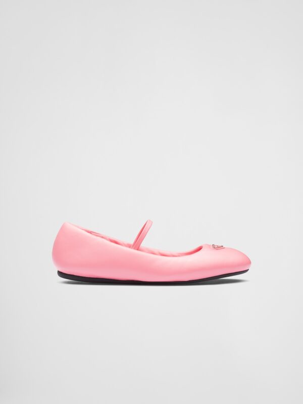 PADDED SOFT NAPPA LEATHER BALLERINAS