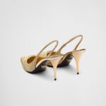 SATIN SLINGBACKS WITH CRYSTALS