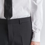 SINGLE BREASTED WOOL AND MOHAIR SUIT