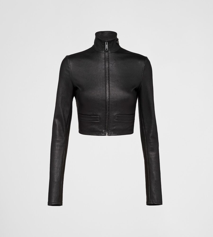 STRETCH NAPPA LEATHER JACKET