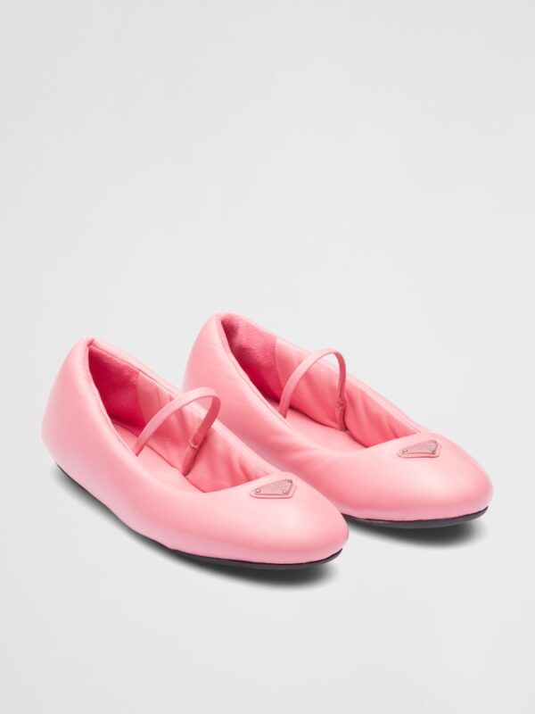 PADDED SOFT NAPPA LEATHER BALLERINAS