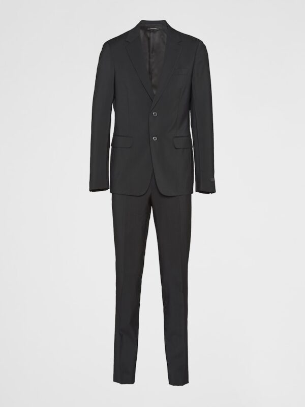 SINGLE BREASTED WOOL AND MOHAIR SUIT