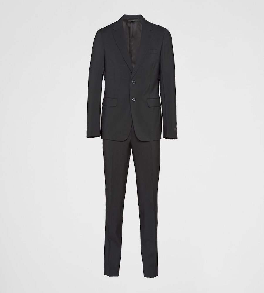 SINGLE BREASTED WOOL AND MOHAIR SUIT