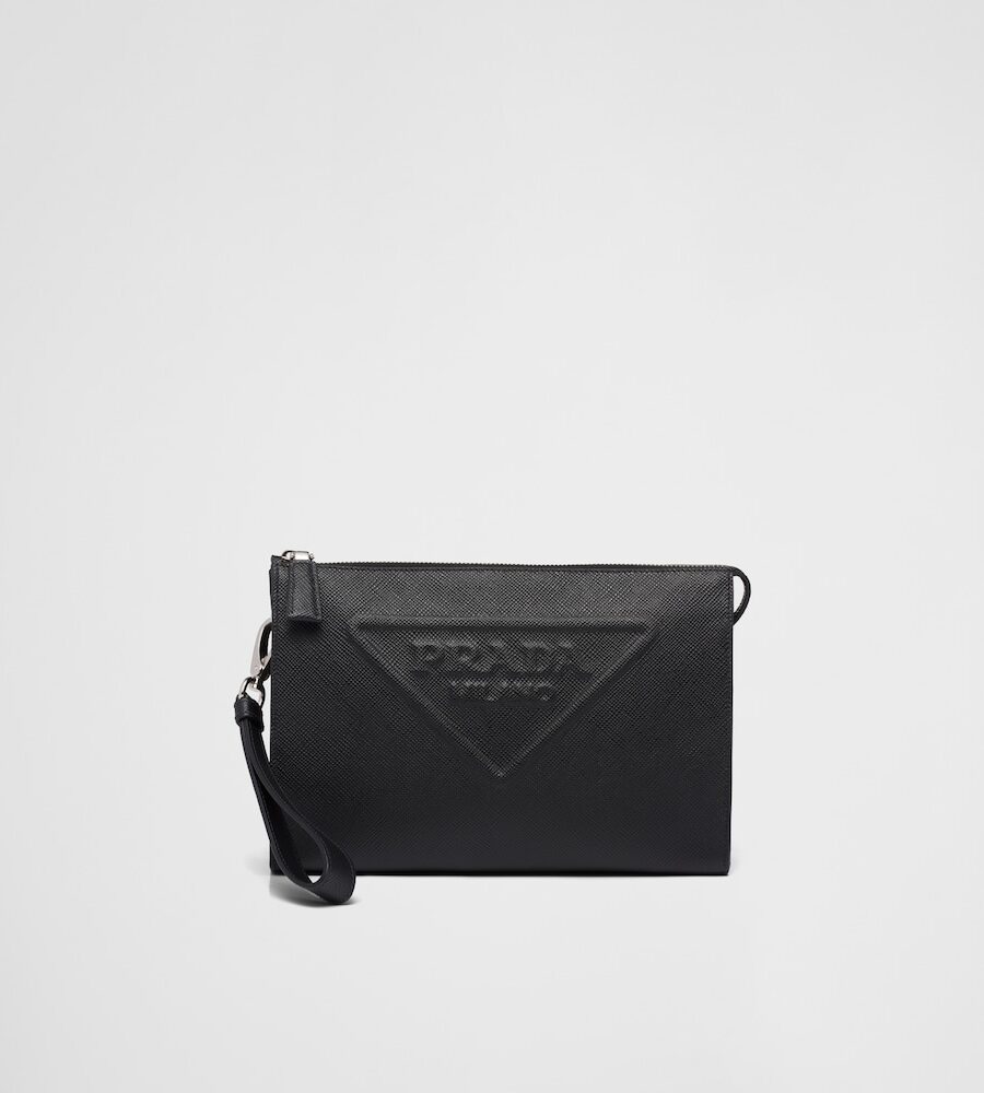 SAFFIANO LEATHER POUCH