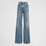 WIDE LEG BACK LOGO JEANS