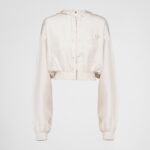 SILK TWILL CROPPED BLOUSON
