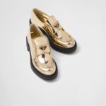 METALLIC LEATHER LOAFERS