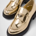 METALLIC LEATHER LOAFERS