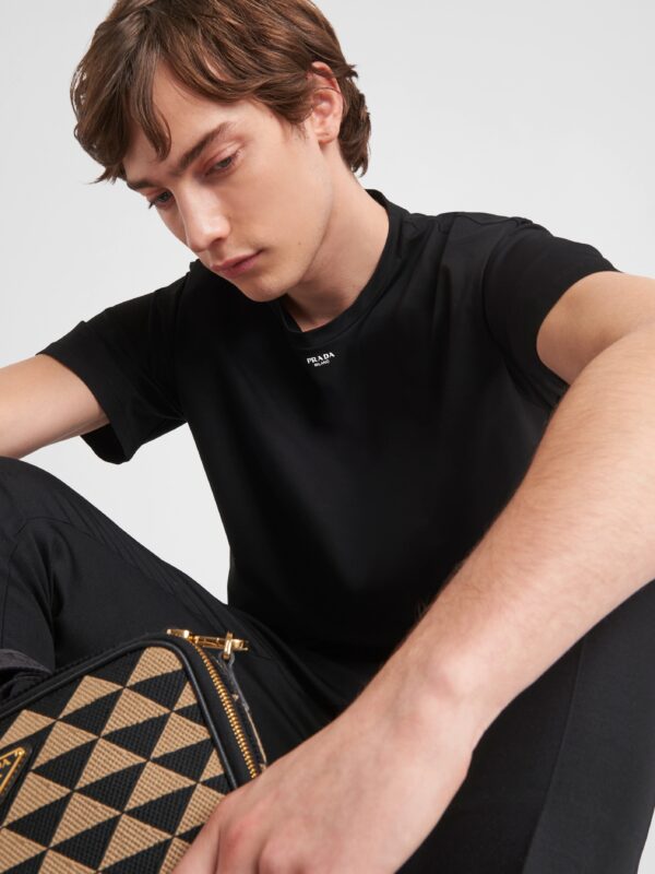 STRETCH COTTON LOGO TEE