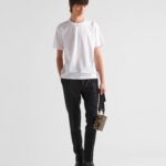 STRETCH COTTON LOGO TEE