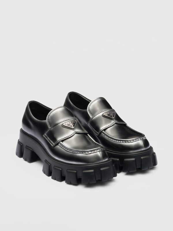 MONOLITH OMBRÉ BRUSHED LEATHER LOAFERS