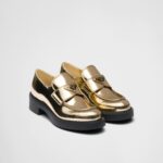 METALLIC LEATHER LOAFERS
