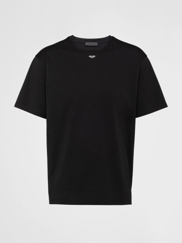 STRETCH COTTON LOGO TEE