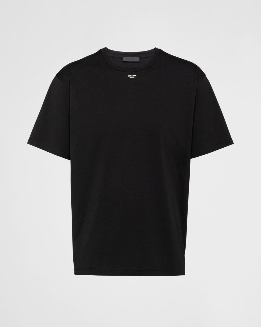 STRETCH COTTON LOGO TEE