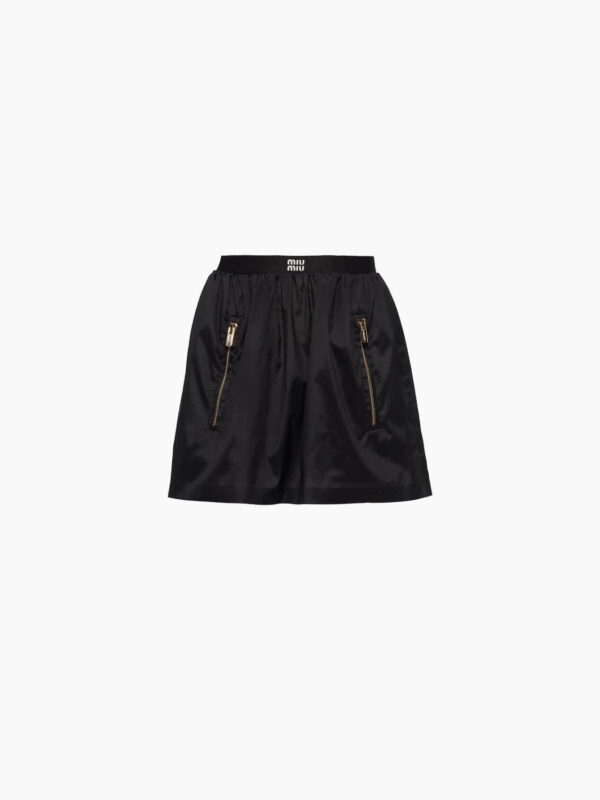 TECHNICAL SILK MINI SKIRT