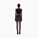 TECHNICAL SILK MINI SKIRT