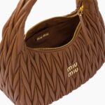 MIU WANDER MATELASSÉ NAPPA LEATHER BAG