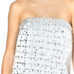 BLAISE MINI DRESS IN ICE BLUE CRYSTAL CHECK