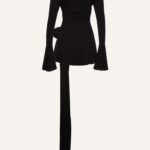 OFF THE SHOULDER BELL SLEEVES MINI DRESS