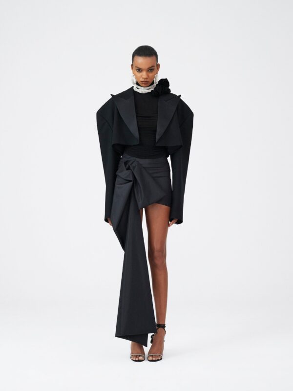 DRAPED MINI SKIRT