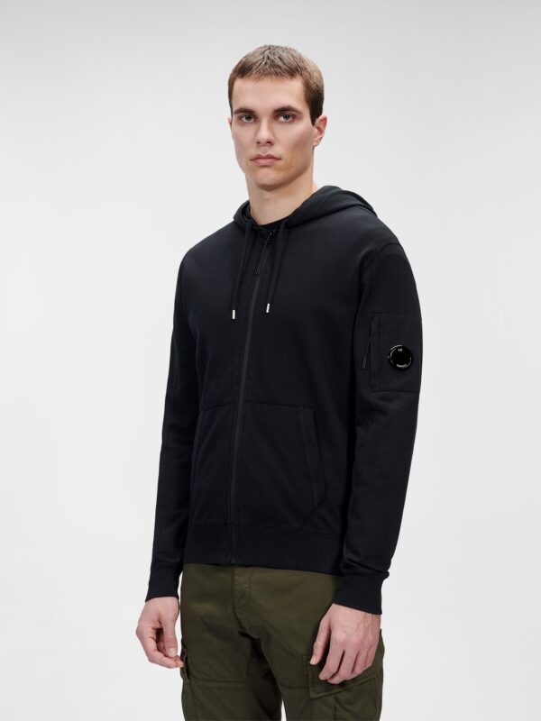LIGHT FLEECE ZIPPED HOODIE