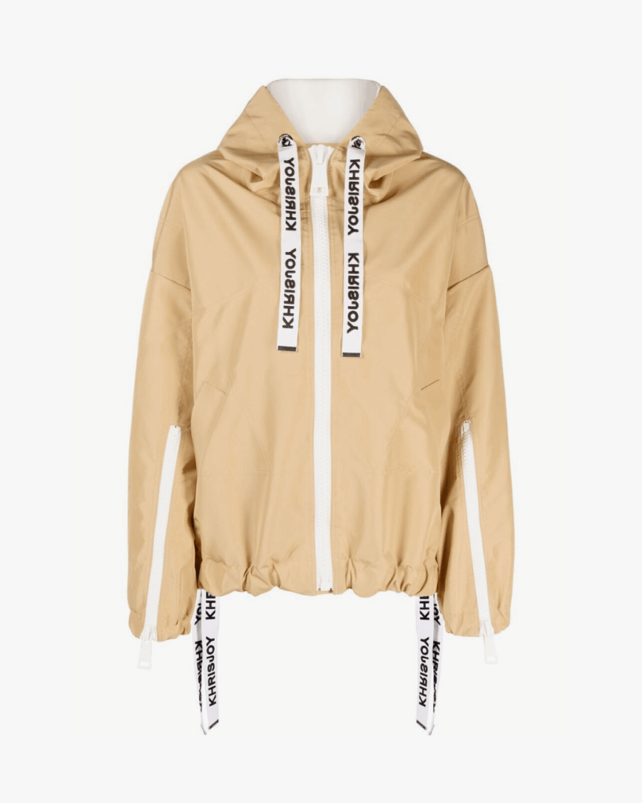 LOGO TAPE HOODED WINDBREAKER